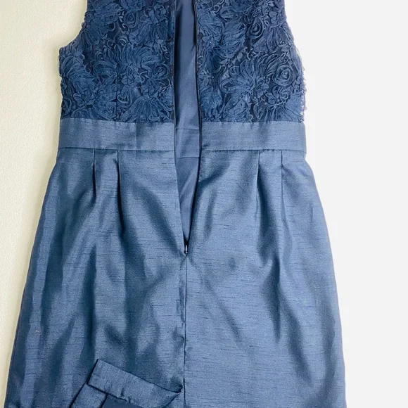 Tahari Scoop Neck Embroidered Sheath Dress - Picture 7 of 8